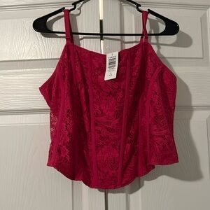 Torrid 1x (14-16) pink corset crop top